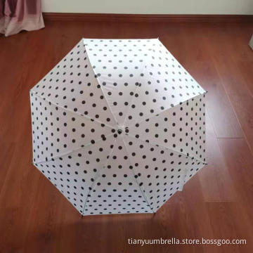 Auto Open Umbrella Polka Dot Advertising Umbrellas